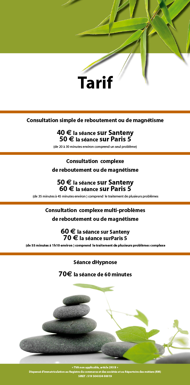 tarif cabinet